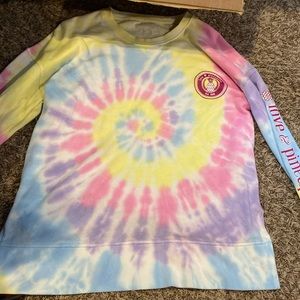 tie dye love and pineapples sweatshirt